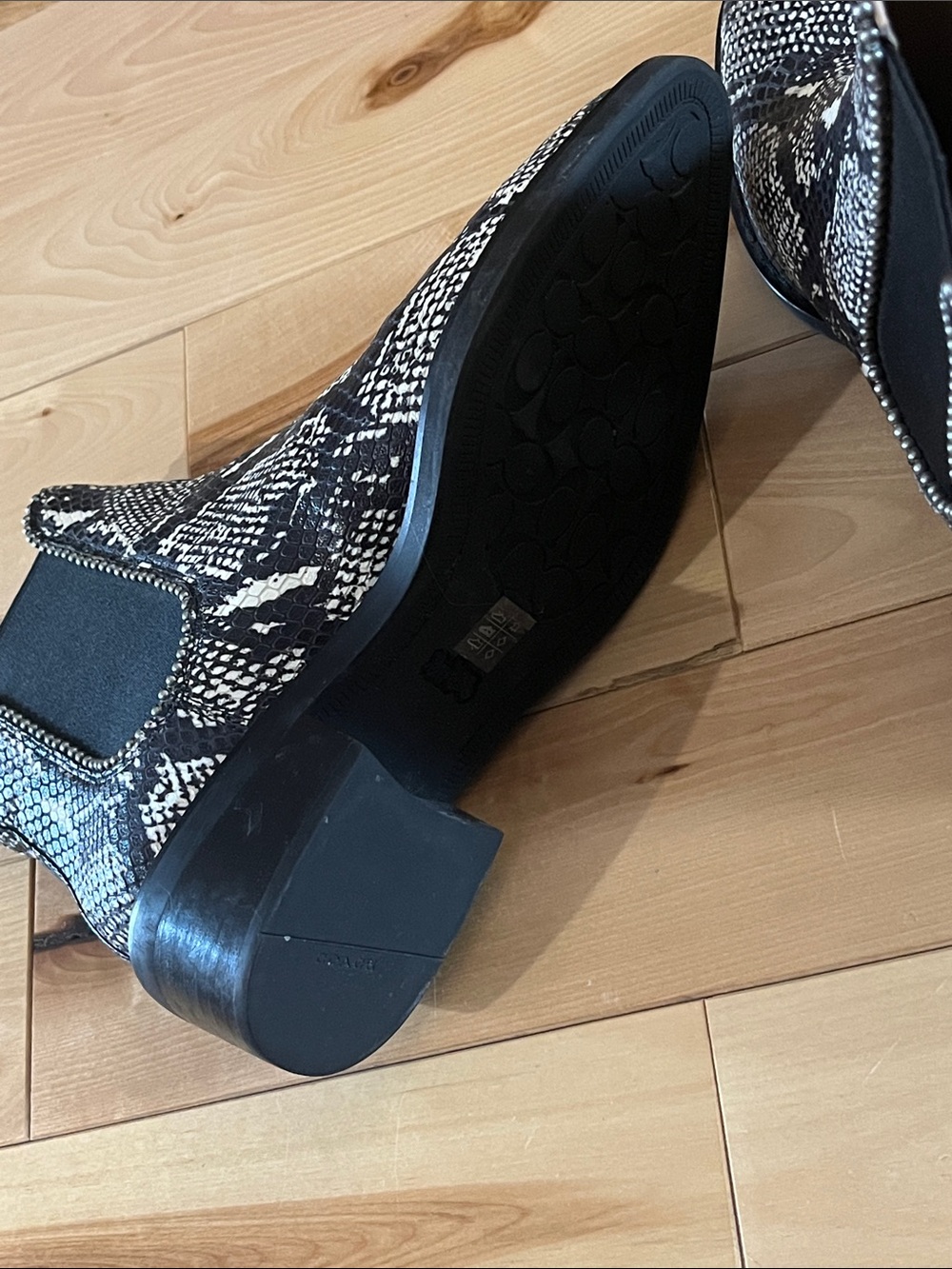 COACH Bowery Bootie In Snakeskin - Picture 3 of 4